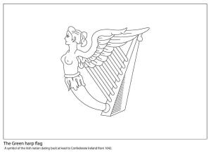 Ireland boyama sayfası,  coloring page, Yeşil Arp Bayrağı, 