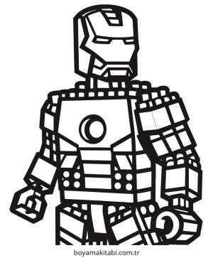 Iron Man boyama sayfası – boyama etkinliği, çocuk aktivitesi
