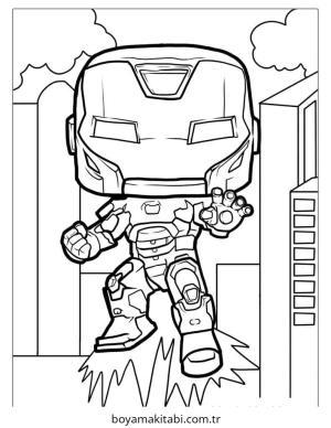 Iron Man boyama sayfası – eğlenceli etkinlik, el becerilerini geliştirir