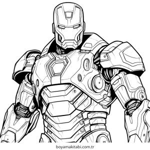 Iron Man boyama sayfası – eğitici aktivite, yaratıcılık