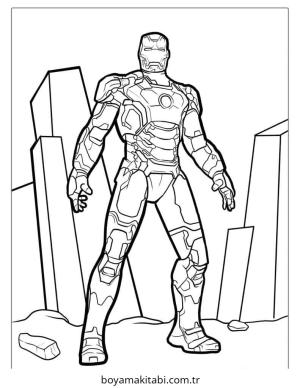 Iron Man boyama sayfası – sanatsal çalışma, çocuklar için