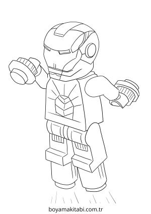 Iron Man boyama sayfası – kolay boyama, eğitici aktivite