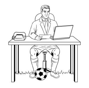 Iş Adamı boyama sayfası,  coloring page, Işadamı Futbol, 