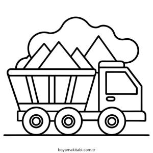 İş Makinelerı boyama sayfası – boyama çalışması, yaratıcılığı geliştirir