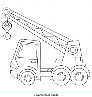 İş Makinelerı boyama sayfası – renkli çizimler, okul öncesi