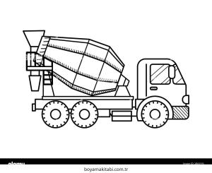 İş Makinelerı boyama sayfası – keyifli zaman, renkli çizimler