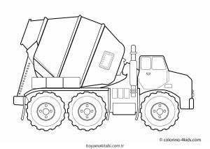 İş Makinelerı boyama sayfası – el becerilerini geliştirir, boyama çalışması