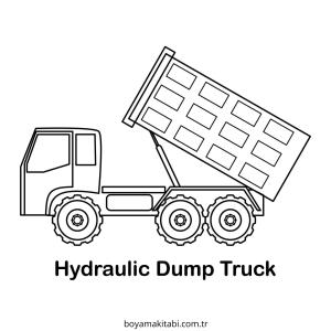 İş Makinelerı boyama sayfası – basit çizim, kolay boyama