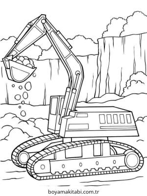 İş Makinelerı boyama sayfası – yaratıcılık, eğlenceli etkinlik