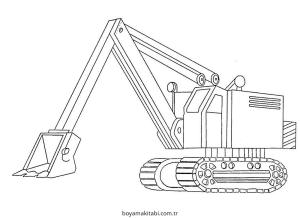 İş Makinelerı boyama sayfası – sanatsal çalışma, çocuklar için