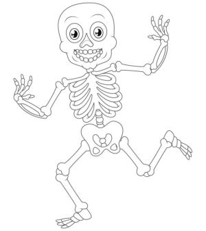 Iskelet boyama sayfası,  coloring page, Eğlenceli Iskelet, 