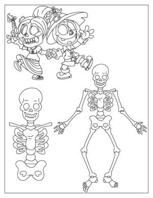 Iskelet boyama sayfası,  coloring page, Aile Iskeleti, 