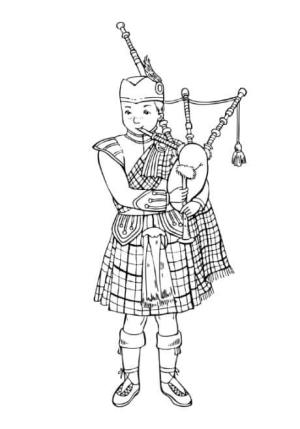 İskoçya boyama sayfası,  coloring page, İskoç, 