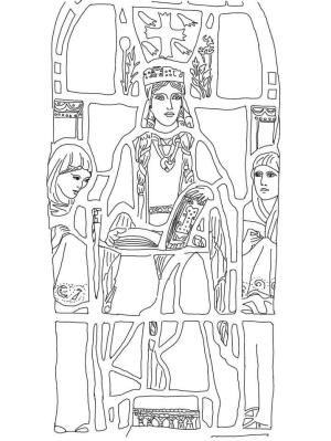 İskoçya boyama sayfası,  coloring page, İskoçya Aziz Margaret, 