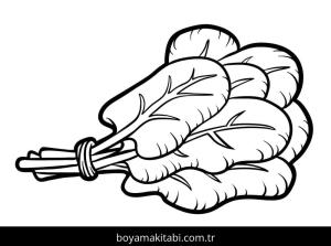 Ispanak boyama sayfası – kolay boyama, eğitici aktivite