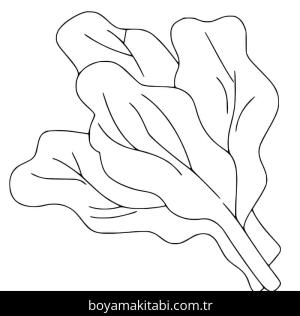 Ispanak boyama sayfası – sevimli karakter, sanatsal çalışma