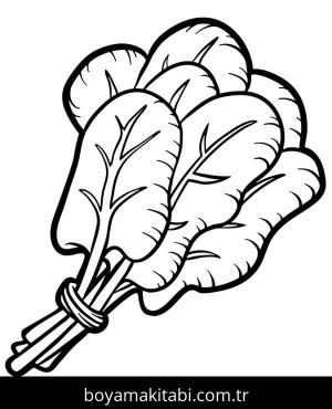 Ispanak boyama sayfası – eğitici aktivite, yaratıcılık