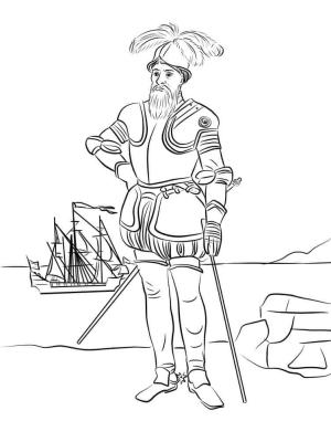 Ispanya boyama sayfası,  coloring page, Francisco Pizarro, 