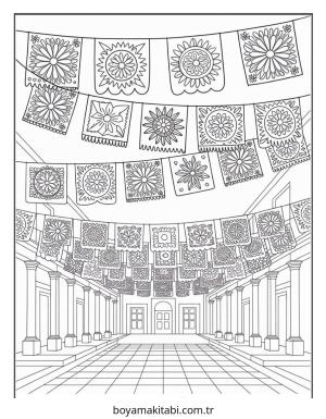İspanyol boyama sayfası – PDF indir, sevimli karakter