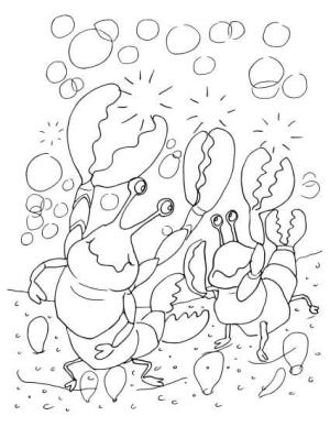 Istakoz boyama sayfası,  coloring page, Komik İki Istakoz, 