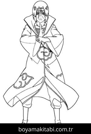 Itachi Uchiha boyama sayfası – evde etkinlik, ücretsiz yazdır