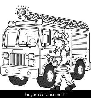 İtfaiye Aracı boyama sayfası,  coloring page, , 