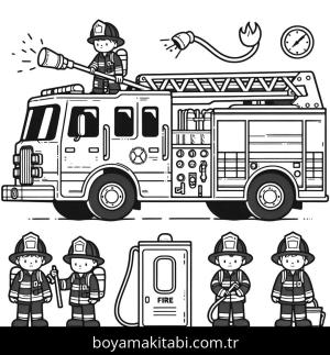 İtfaiye Aracı boyama sayfası,  coloring page, , 