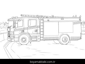 İtfaiye Aracı boyama sayfası – ücretsiz yazdır, boyama etkinliği