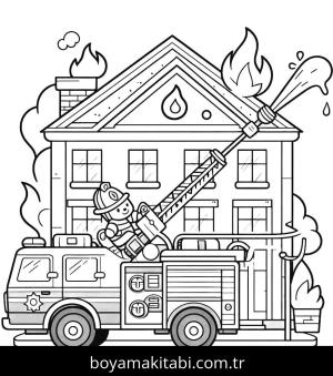 İtfaiye Aracı boyama sayfası,  coloring page, , 