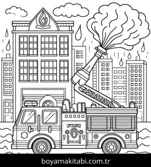 İtfaiye Aracı boyama sayfası,  coloring page, , 