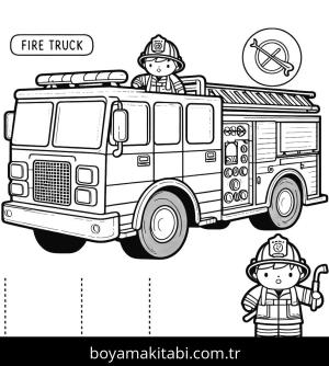 İtfaiye Aracı boyama sayfası,  coloring page, , 