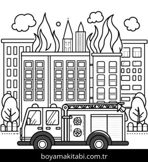 İtfaiye Aracı boyama sayfası,  coloring page, , 