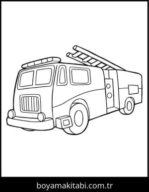 İtfaiye Aracı boyama sayfası – yaratıcılık, eğlenceli etkinlik