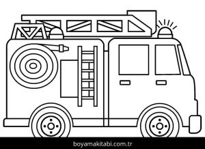 İtfaiye Aracı boyama sayfası – yaratıcılığı geliştirir, keyifli zaman