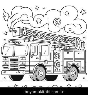 İtfaiye Aracı boyama sayfası,  coloring page, , 