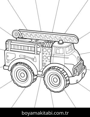 İtfaiye Kamyonu boyama sayfası – evde etkinlik, ücretsiz yazdır