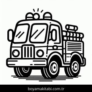 İtfaiye Kamyonu boyama sayfası – ücretsiz yazdır, boyama etkinliği