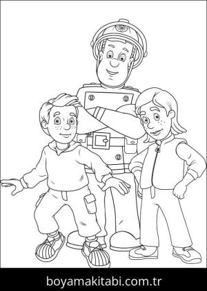 İtfaiyeci sam boyama sayfası – yaratıcılık, eğlenceli etkinlik