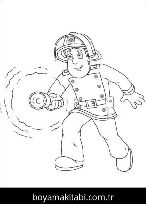 İtfaiyeci sam boyama sayfası – keyifli zaman, renkli çizimler