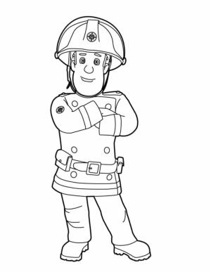 İtfaiyeci sam boyama sayfası,  coloring page, Eğlenceli İtfaiyeci Sam, 