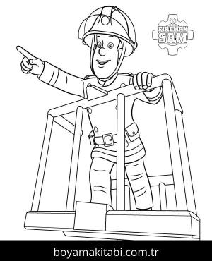 İtfaiyeci sam boyama sayfası – eğlenceli etkinlik, el becerilerini geliştirir
