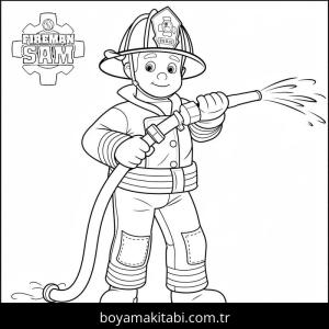 İtfaiyeci sam boyama sayfası – ücretsiz yazdır, boyama etkinliği