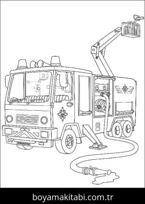 İtfaiyeci sam boyama sayfası – kolay boyama, eğitici aktivite