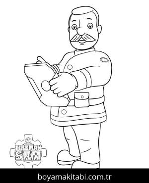 İtfaiyeci sam boyama sayfası – sanatsal çalışma, çocuklar için