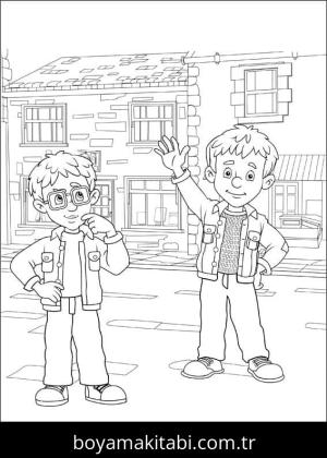 İtfaiyeci sam boyama sayfası – boyama çalışması, yaratıcılığı geliştirir