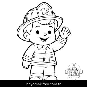 İtfaiyeci sam boyama sayfası – yaratıcılığı geliştirir, keyifli zaman