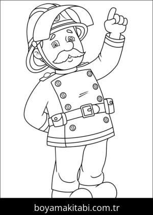 İtfaiyeci sam boyama sayfası – yaratıcılığı geliştirir, keyifli zaman