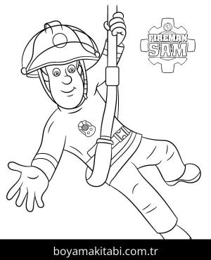 İtfaiyeci sam boyama sayfası – el becerilerini geliştirir, boyama çalışması