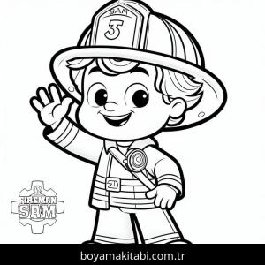 İtfaiyeci sam boyama sayfası – renkli çizimler, okul öncesi