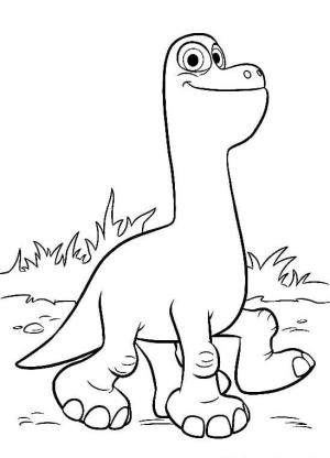 İyi Bir Dinozor boyama sayfası,  coloring page, Sevimli İyi Dinozor, 